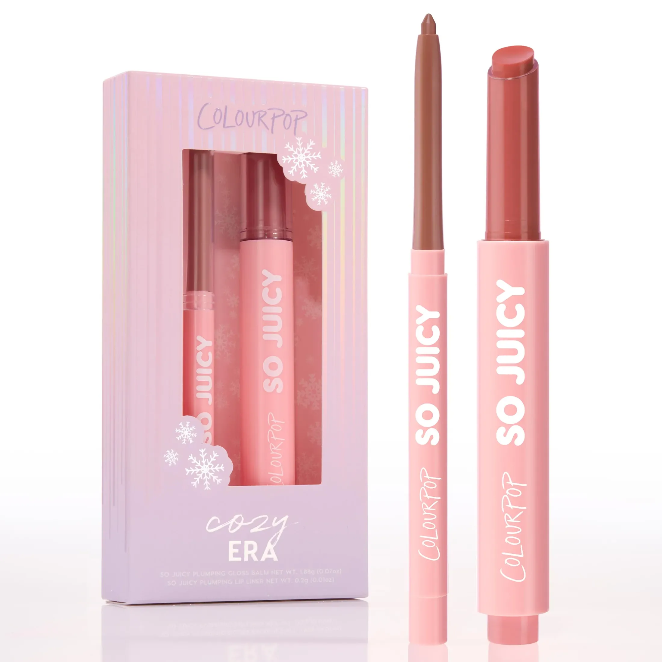 ColourPop Lip Gloss & Lip Oil|Lip Sets*Cozy Era Nude plumping gloss balm & lip liner kit
