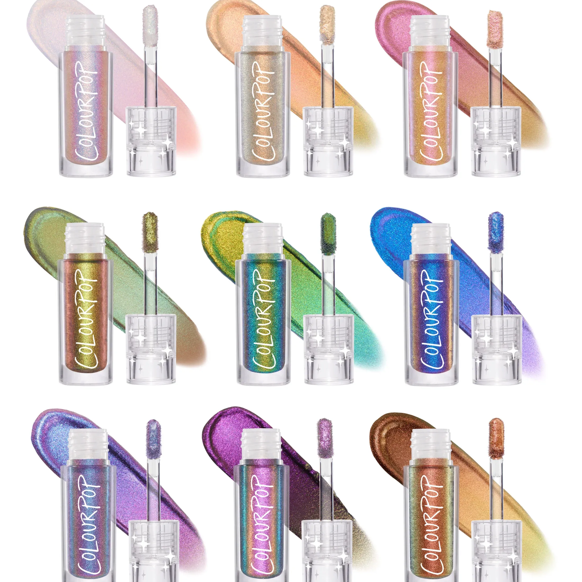ColourPop Eyeshadow|Eye Sets*Crazy 4 Chrome Chrome Liquid Eyeshadow Set