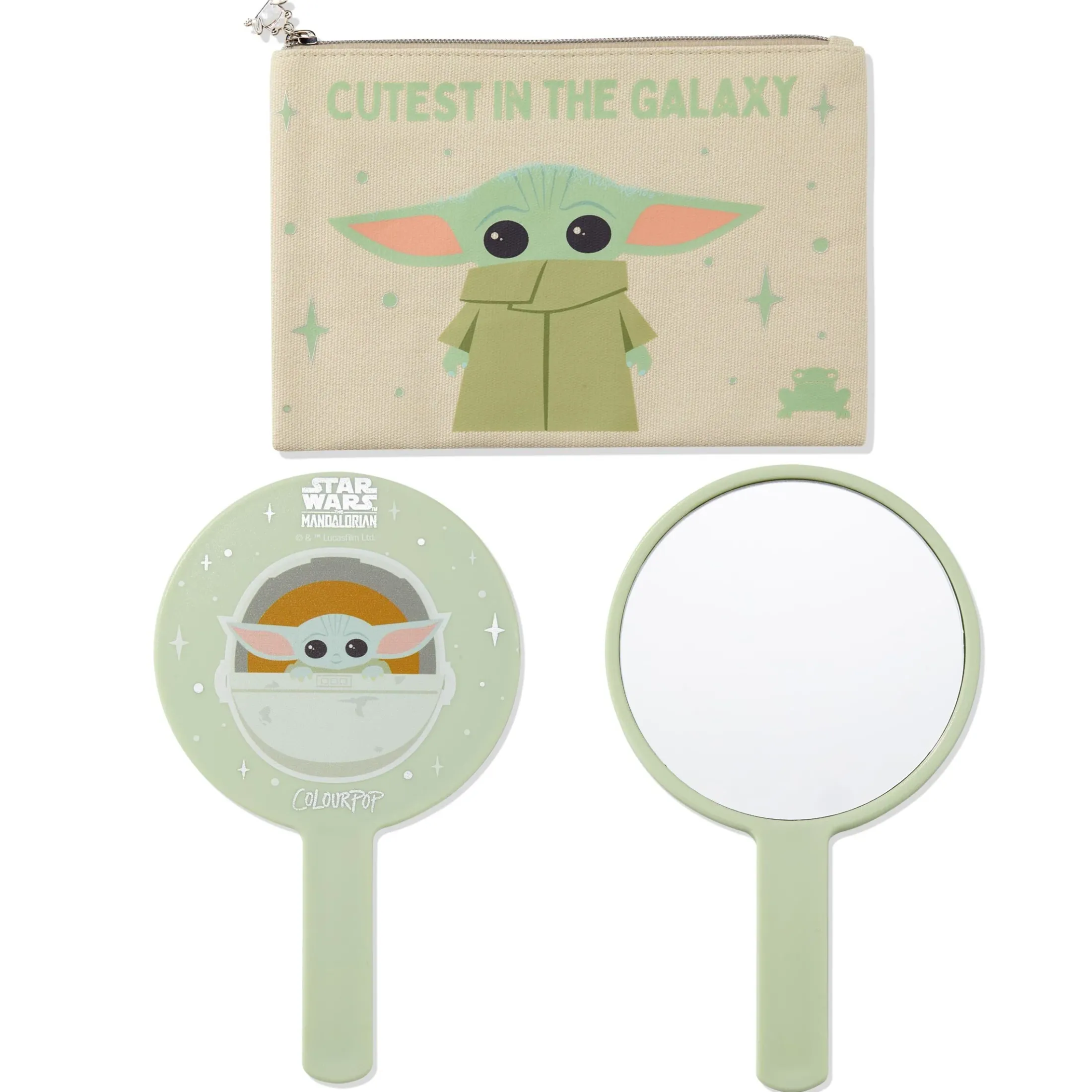 ColourPop Accessories*Grogu™ Love Mirror & Makeup Bag Set