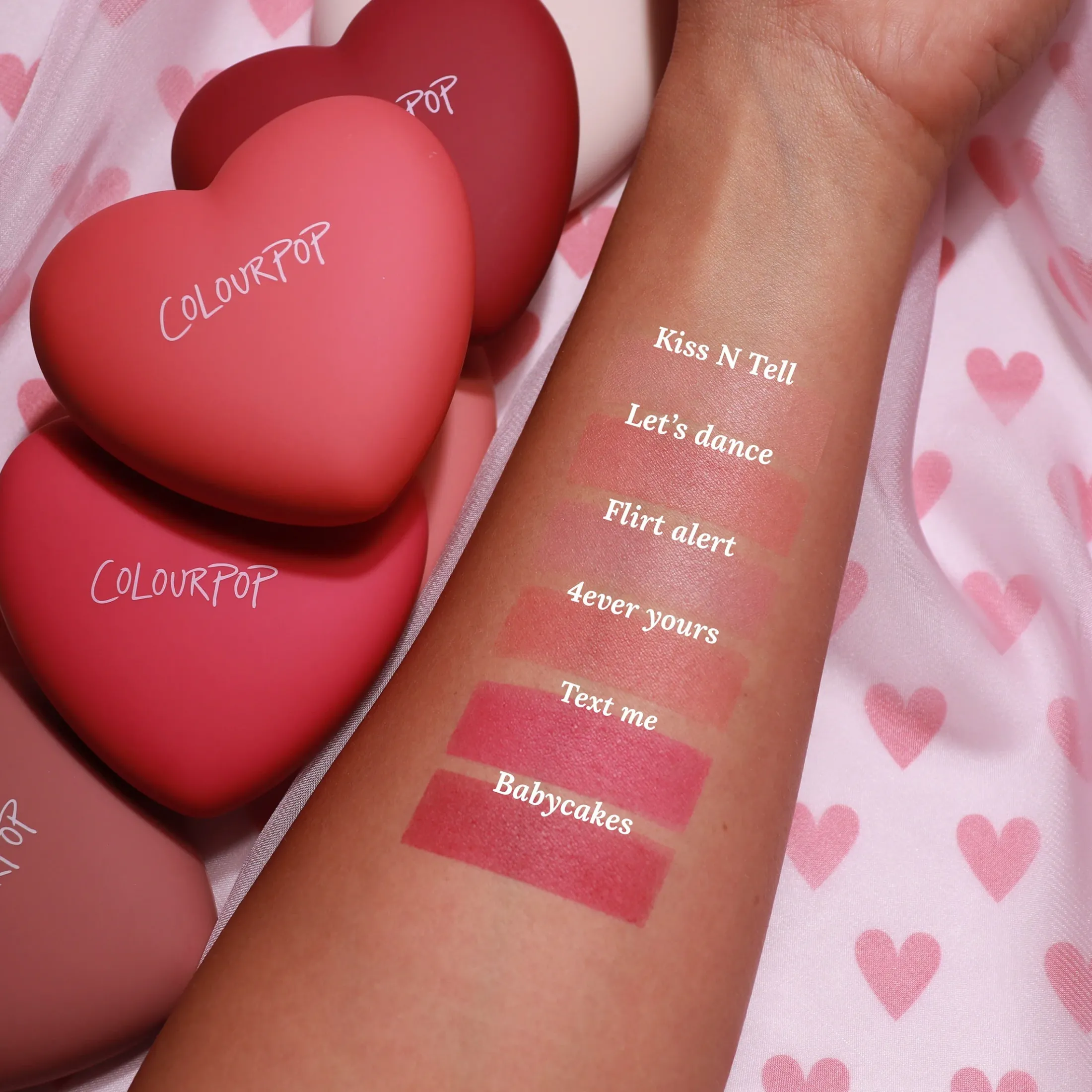 ColourPop Blush*Heart Blush Silky Powder Blush 4ever Yours