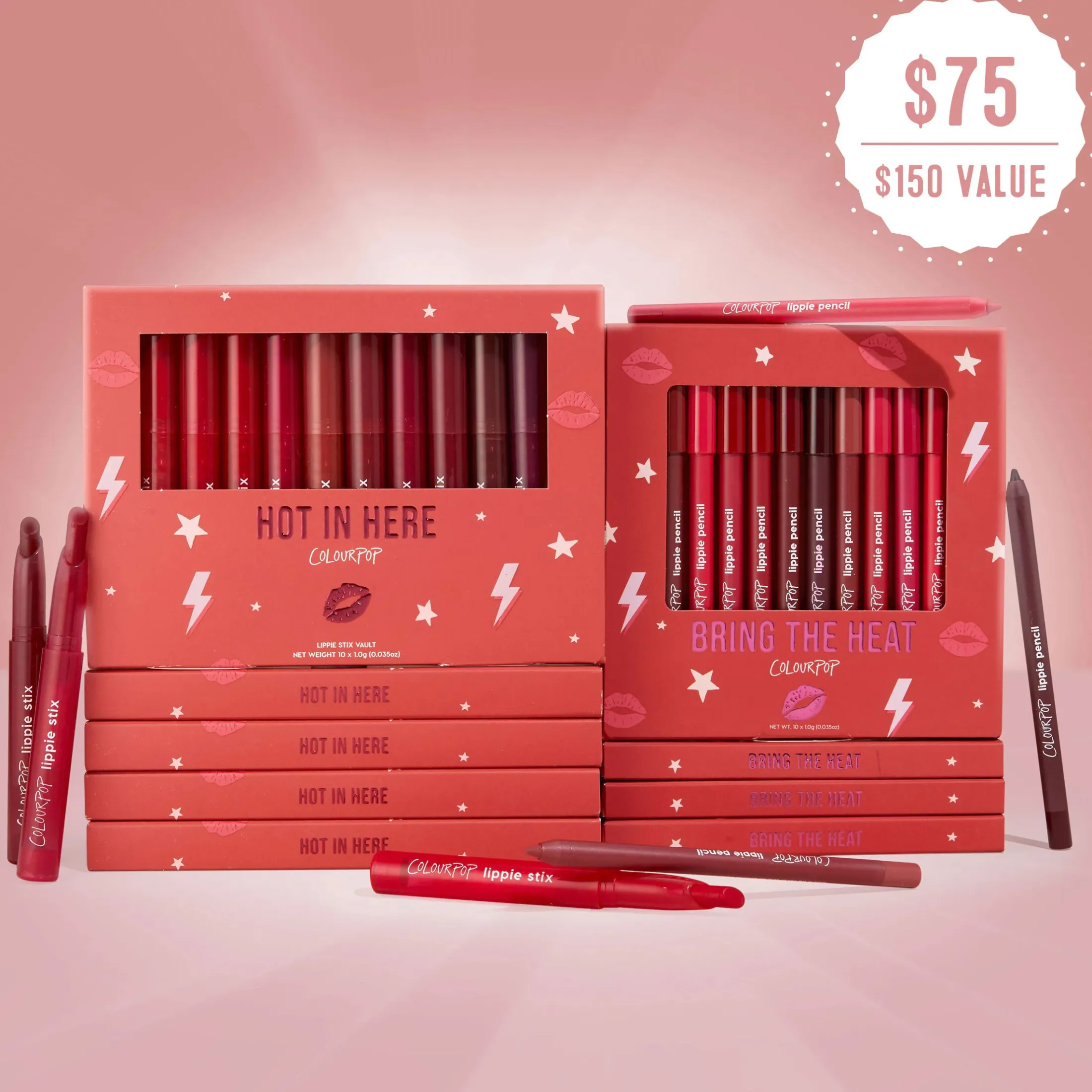 ColourPop Lip Sets*Heat Warning Lippie Pencil & Stix Vault