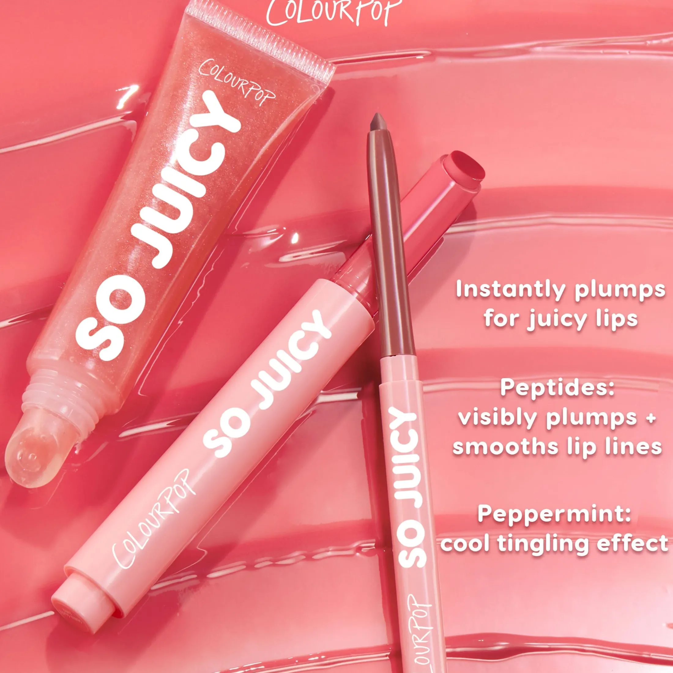 ColourPop Lip Gloss & Lip Oil|Lip Sets*Juicy Berry Plumping Lip Liner & Balm Set