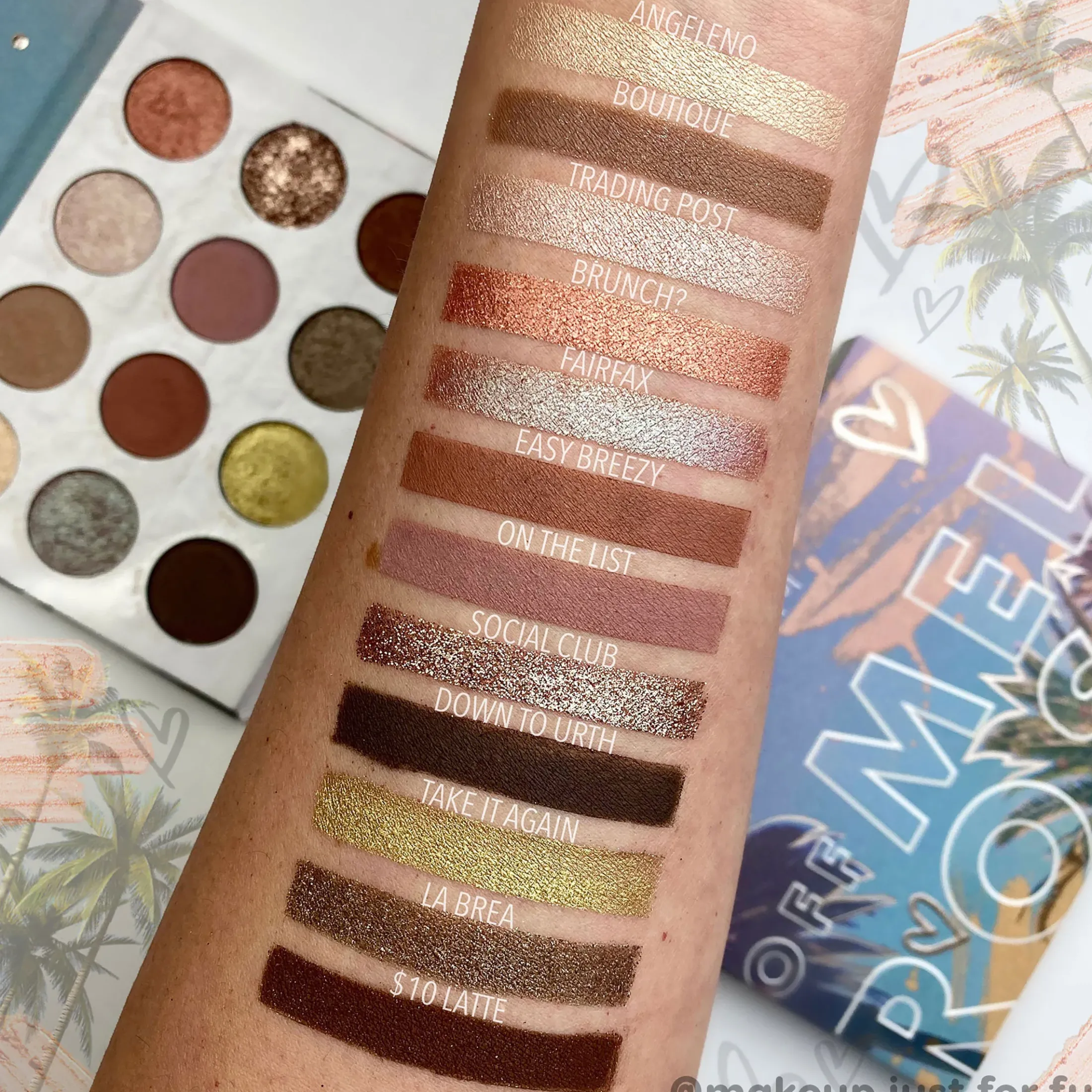 ColourPop Colorful Palettes*Off Melrose Cool-Tone Powder Palette