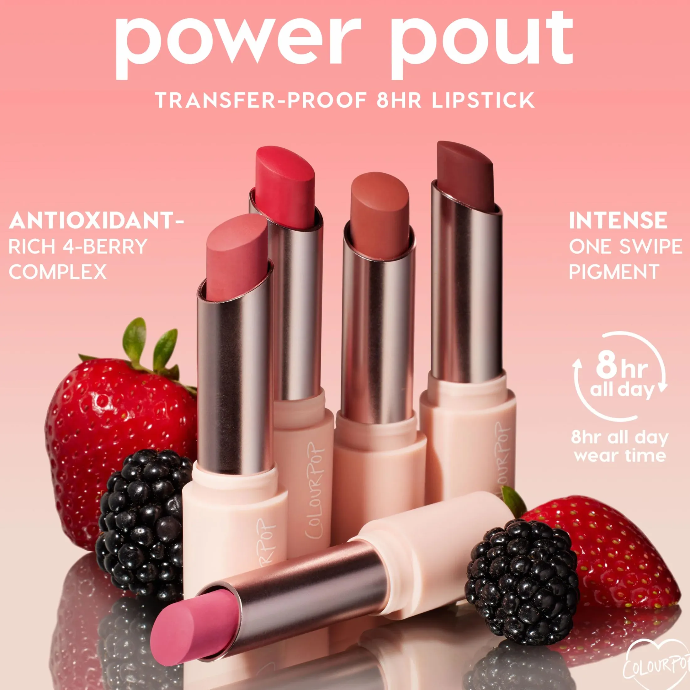 ColourPop Lipstick & Lip Stains*Power Pout Lipstick Transfer-Proof Lipstick 45862