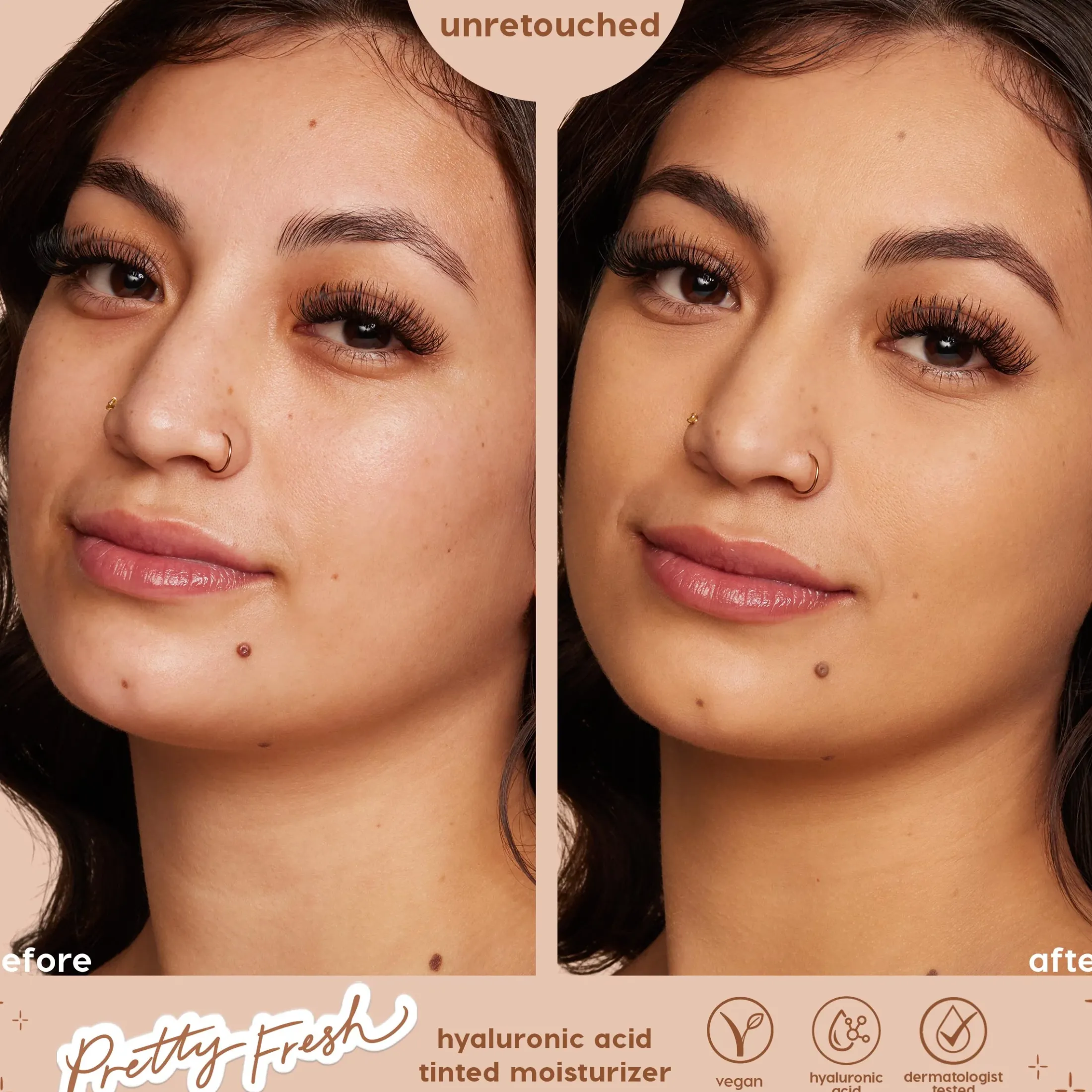 ColourPop Complexion*Pretty Fresh Hyaluronic Acid Tinted Moisturizer Oil-Free Tinted Moisturizer Medium 10 N
