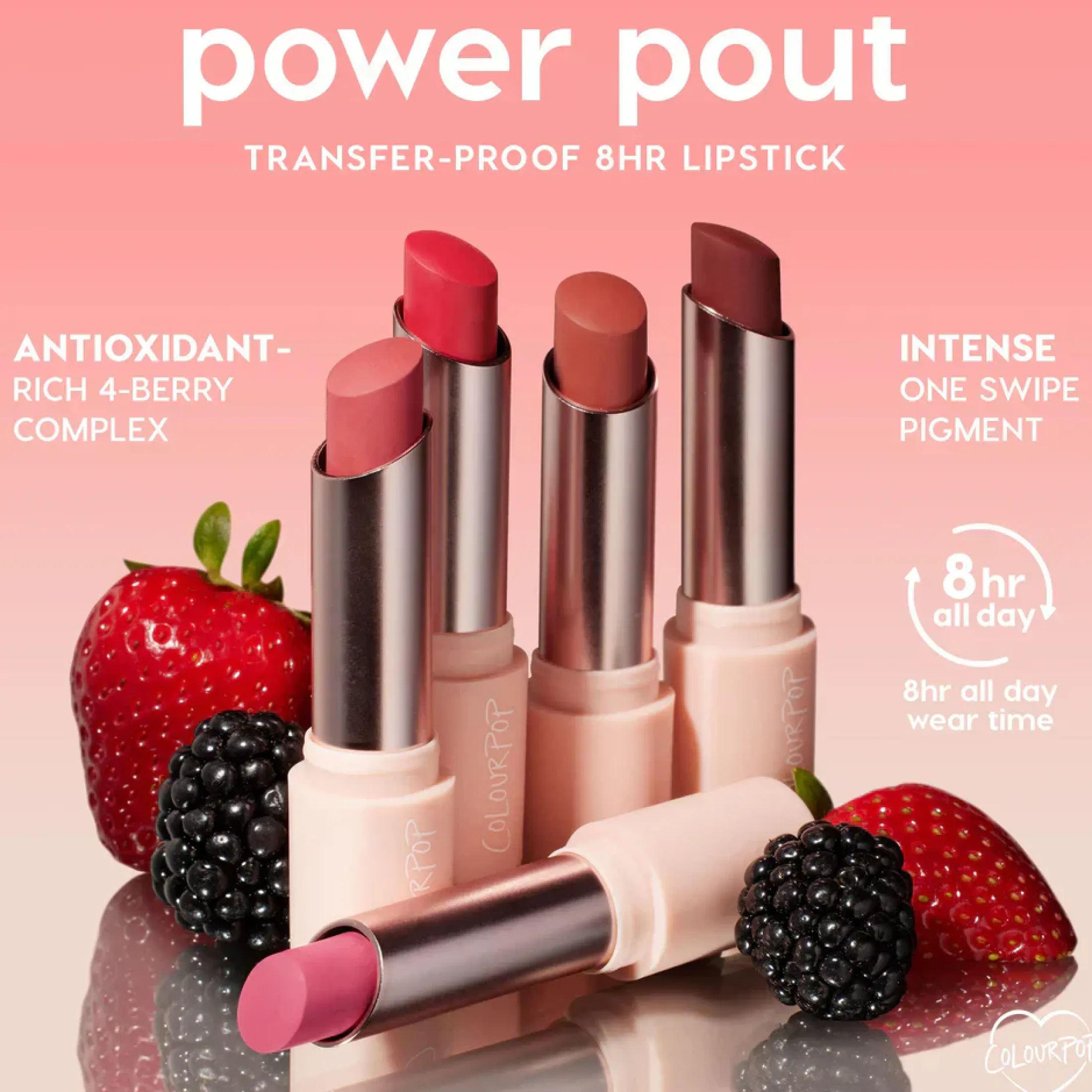 ColourPop Lipstick & Lip Stains|Lip Sets*Red Lips 4ever Transfer-Proof Lipstick Set