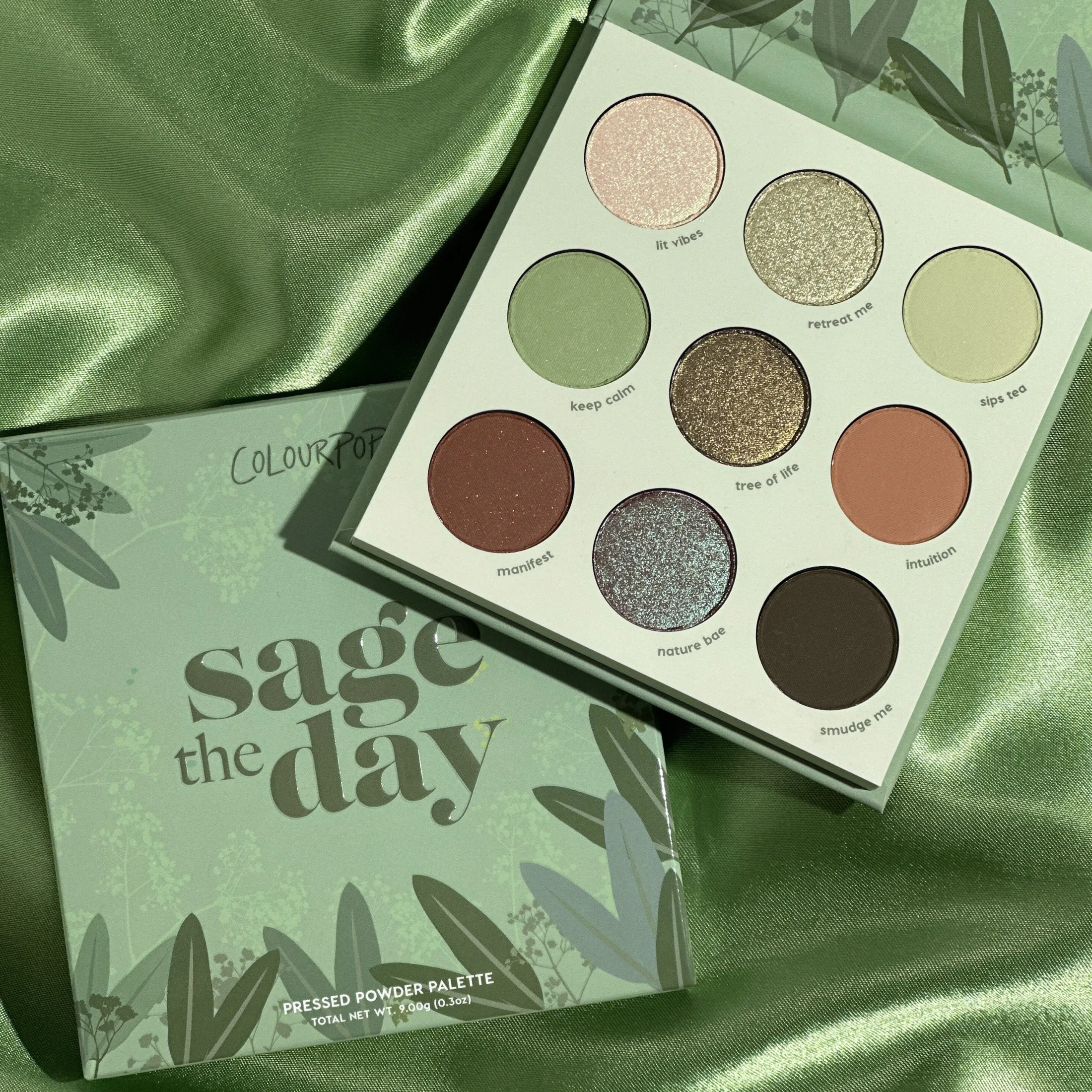 ColourPop Monochromatic Palettes|Colorful Palettes*Sage The Day Green Eyeshadow Palette