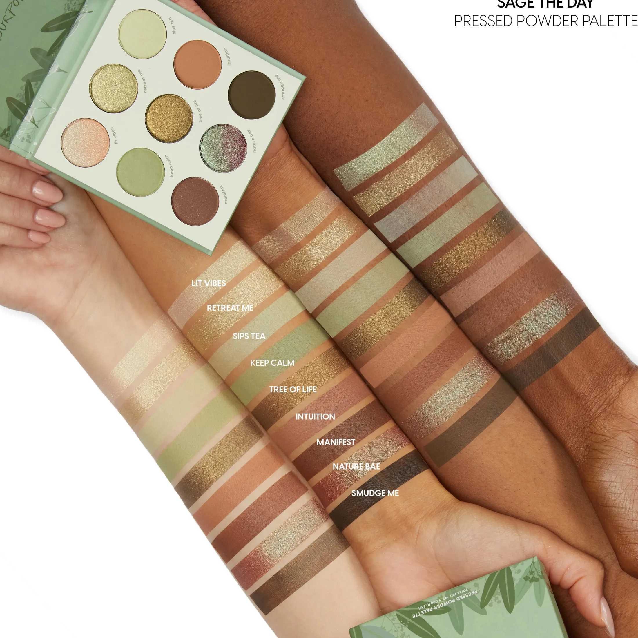 ColourPop Monochromatic Palettes|Colorful Palettes*Sage The Day Green Eyeshadow Palette