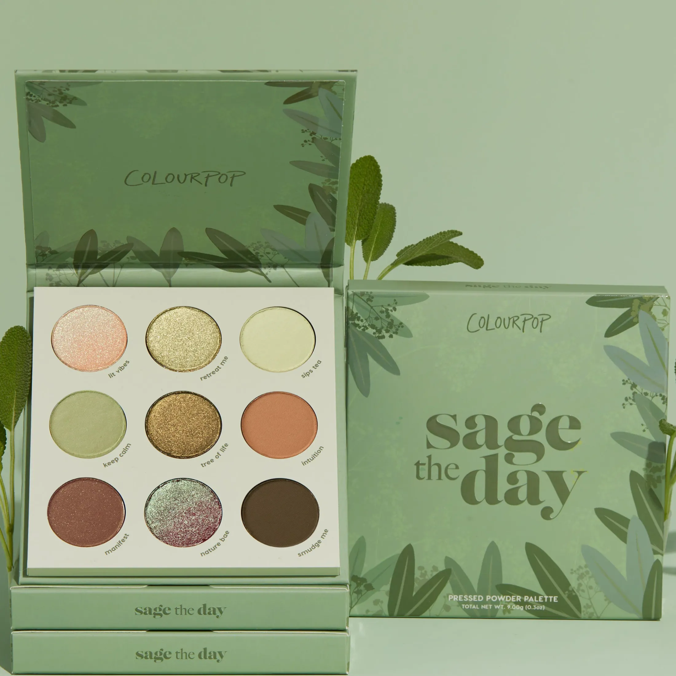 ColourPop Monochromatic Palettes|Colorful Palettes*Sage The Day Green Eyeshadow Palette