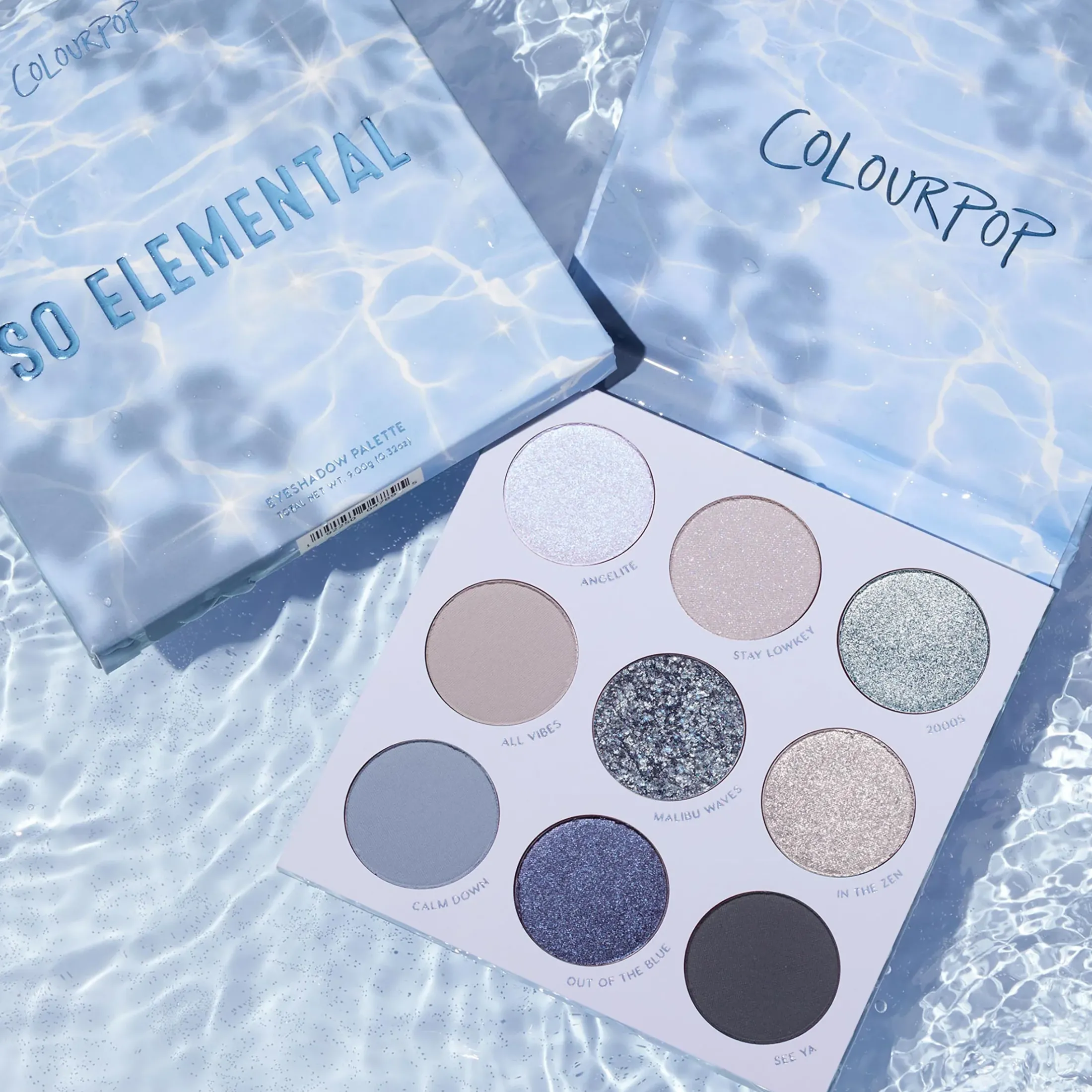 ColourPop Monochromatic Palettes|Colorful Palettes*So Elemental Cool-Tone Shadow Palette