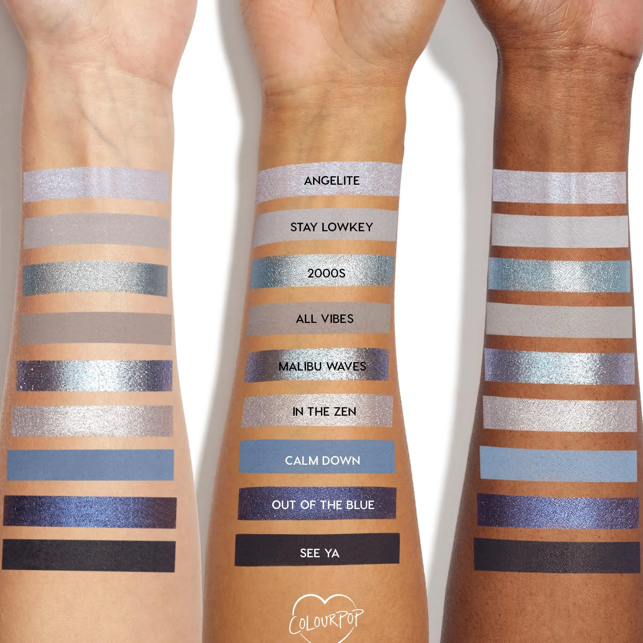 ColourPop Monochromatic Palettes|Colorful Palettes*So Elemental Cool-Tone Shadow Palette
