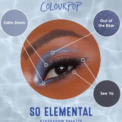 ColourPop Monochromatic Palettes|Colorful Palettes*So Elemental Cool-Tone Shadow Palette