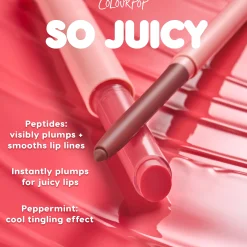 ColourPop Lip Gloss & Lip Oil*So Juicy Plumping Gloss Balm Lip Balm with Peptides Doe