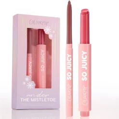 ColourPop Lip Gloss & Lip Oil|Lip Sets*Under the Mistletoe Pink plumping gloss balm & lip liner kit