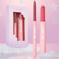 ColourPop Lip Gloss & Lip Oil|Lip Sets*Under the Mistletoe Pink plumping gloss balm & lip liner kit