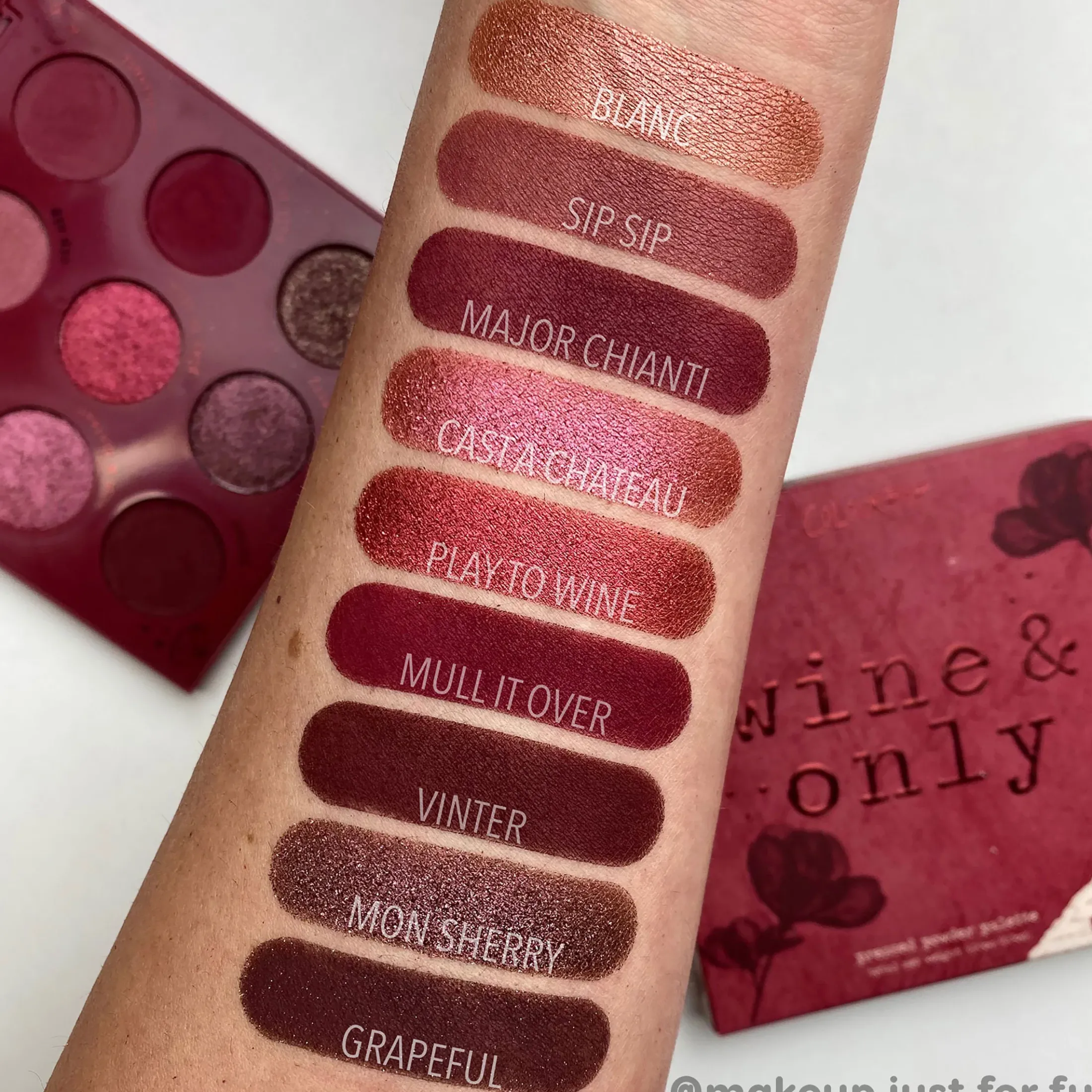 ColourPop Monochromatic Palettes*Wine & Only Deep Red Powder Palette